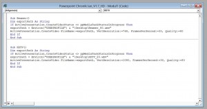 Export als HDTV Video